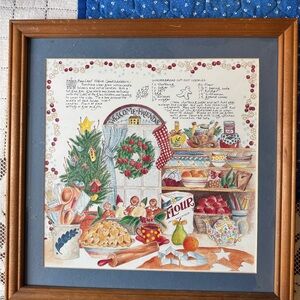 Vintage Gooseberry Patch Framed Christmas Print 15.5inx15.5in